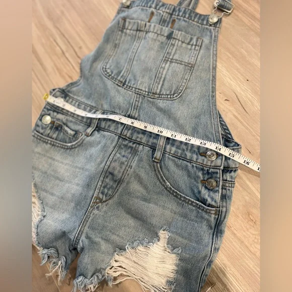 Insane Gene Jean Shorts Overalls Size Small - Picture 9 of 16